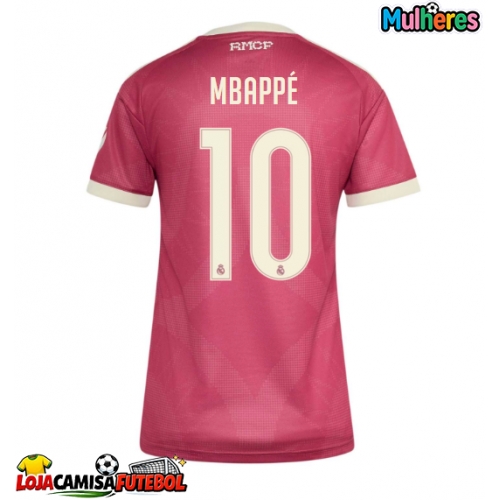 Camisa de Futebol Real Madrid Kylian Mbappe #10 Equipamento Alternativo Mulheres 2026-27 Manga Curta